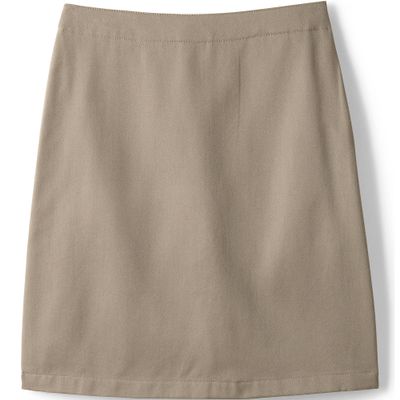 Lands' End Girls Plus Blend Chino Skort Top of Knee 10 Khaki