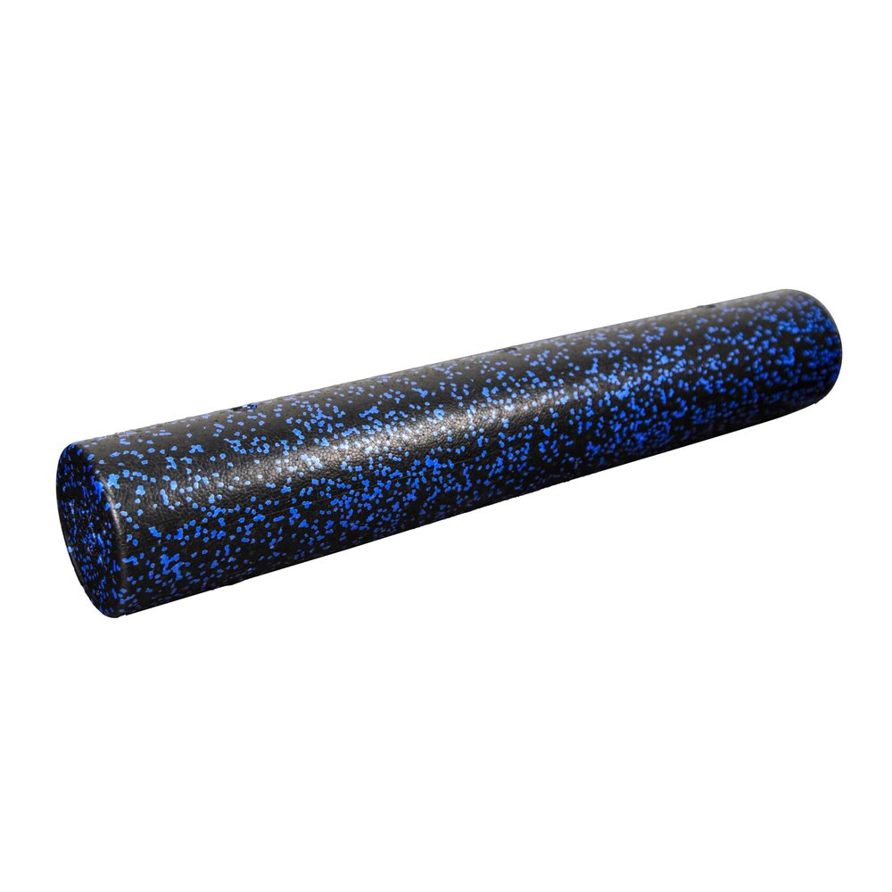 NEXO Fitness High-Density Round Foam Roller for Muscle Soreness Recovery, Exercise, Massage - 18", 24", 36" Blue Fleck (36 Inch)