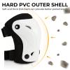 SKT HP Protective Gear for Adults, Knee Pads Elbow Pads Wrist Guards for Inline Skating Biking Skateboarding (White) view 4