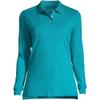 Lands' End Kids Long Sleeve Interlock Polo Shirt Large Teal Breeze view 3