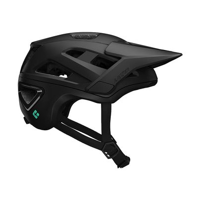 LAZER Jackal KinetiCore Mountain Bike Helmet, Bicycling Gear for Adults, Men & Womens Cycling Head Gear with Visor, Matte Black, Medium