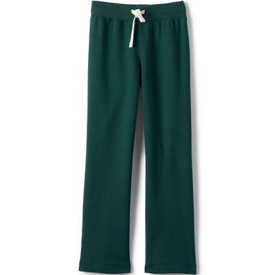 Lands' End Uniform Girls Sweatpant Evergreen Kids Large