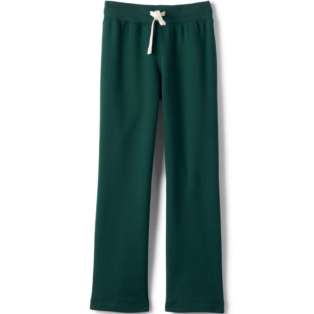 Lands' End Uniform Girls Sweatpant Evergreen Kids Large