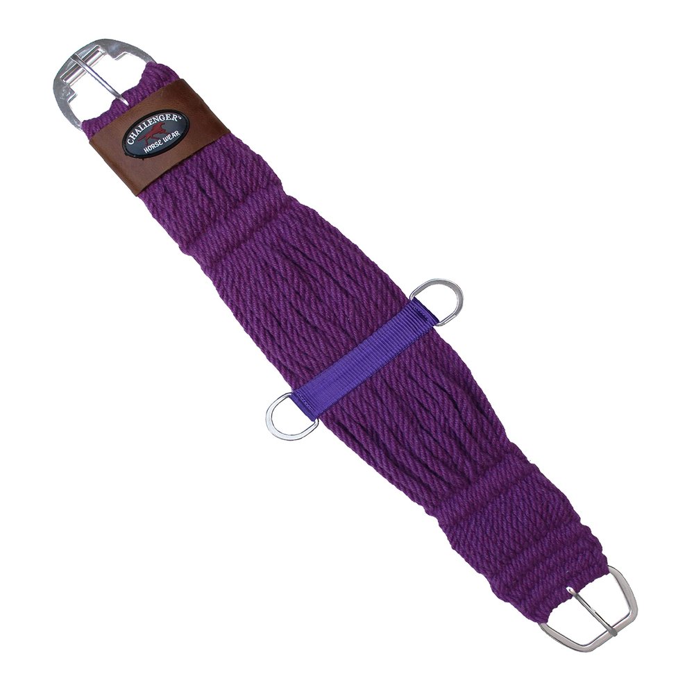 CHALLENGER 22" Western 27 Strand Double Weave Purple Mohair Roper Cinch 97RT07PP-22