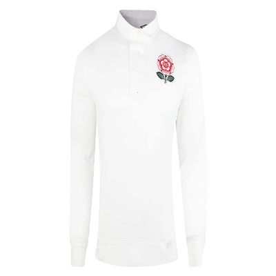 Umbro England RFU Men's 150 Anniversary Classic Long Sleeve Rugby Jersey, White Small
