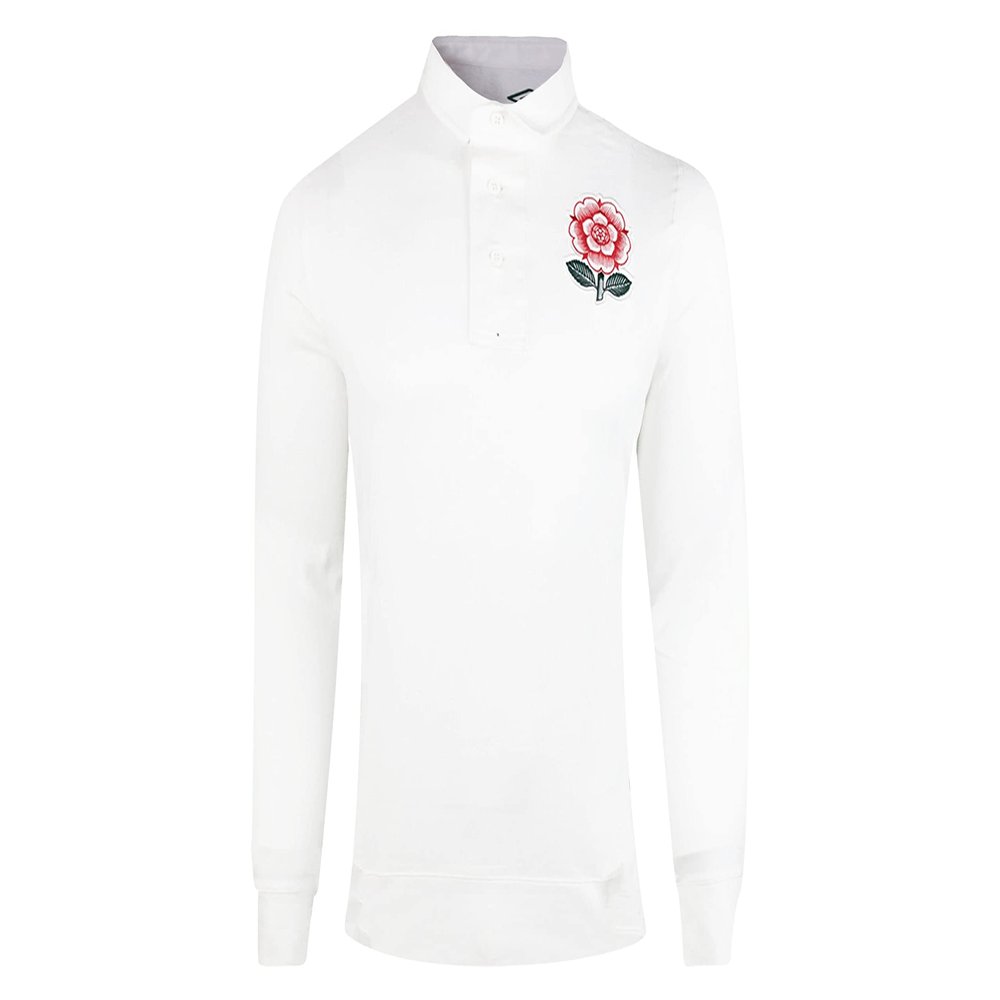Umbro England RFU Men's 150 Anniversary Classic Long Sleeve Rugby Jersey, White XXX-Large