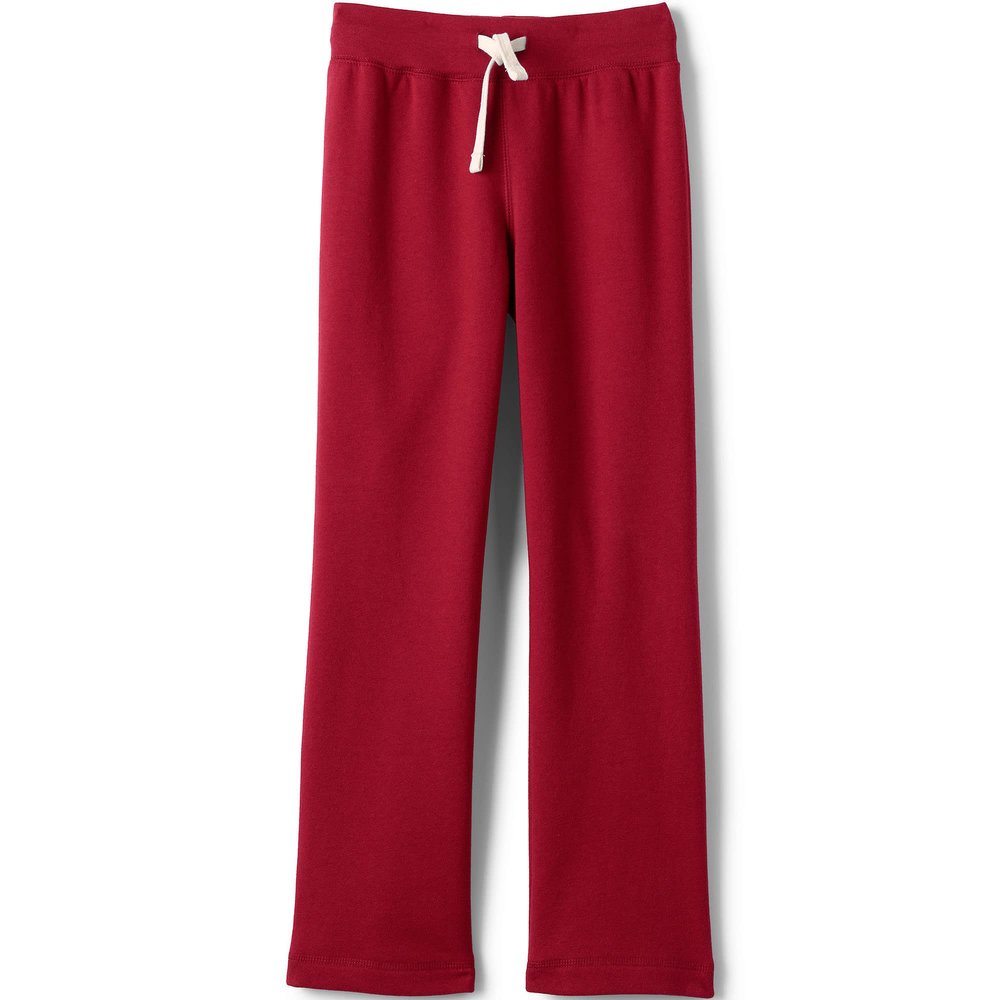 Lands' End Uniform Girls Sweatpant Red Kids Medium