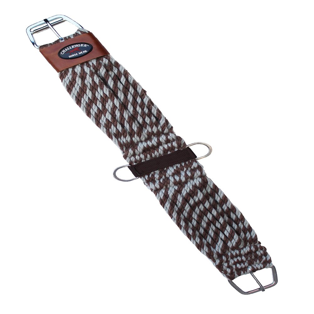 CHALLENGER 34" Horse Western 27 Strand Double Weave Two-Tone Mohair Straight Cinch 97RT18-34