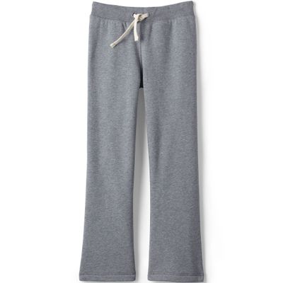 Lands' End Uniform Girls Sweatpant Pewter Heather Kids Large