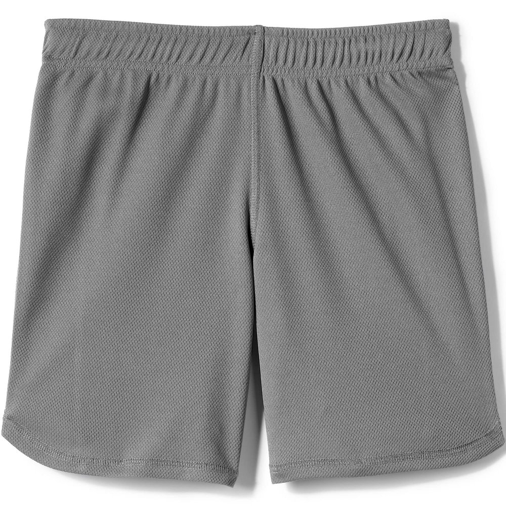 Lands' End Uniform Girls Mesh Short Stone Gray Kids Medium