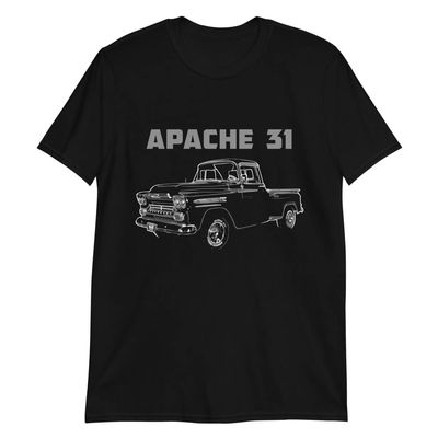 1959 Chevy Apache 31 3100 Antique Pickup Truck Short-Sleeve Unisex T-Shirt Black