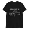 1959 Chevy Apache 31 3100 Antique Pickup Truck Short-Sleeve Unisex T-Shirt Black view 1