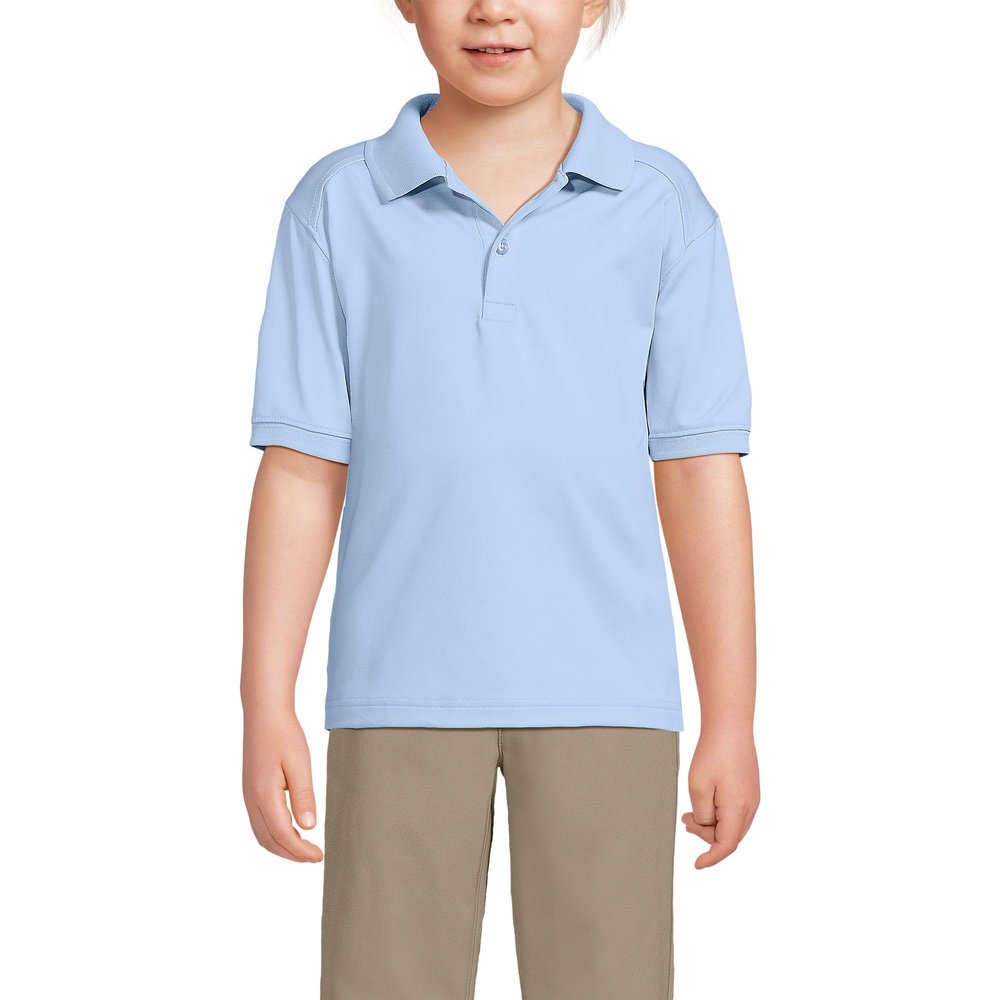 Lands' End Uniform Kids Rapid Dry Active Polo Blue Kids Medium