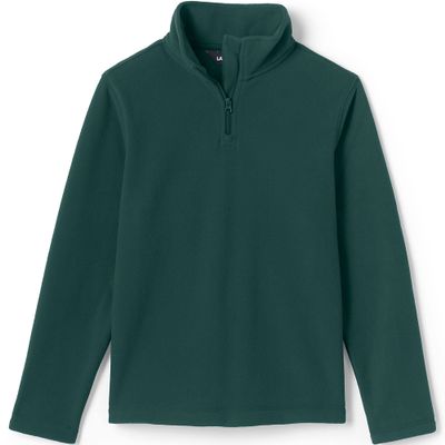 Lands' End Kids Lightweight Fleece Quarter Zip Pullover XX-Large Evergreen