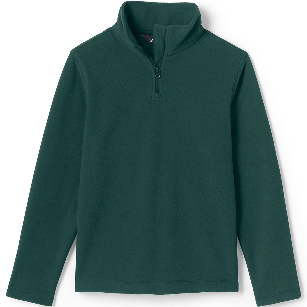 Lands' End Kids Lightweight Fleece Quarter Zip Pullover XX-Large Evergreen