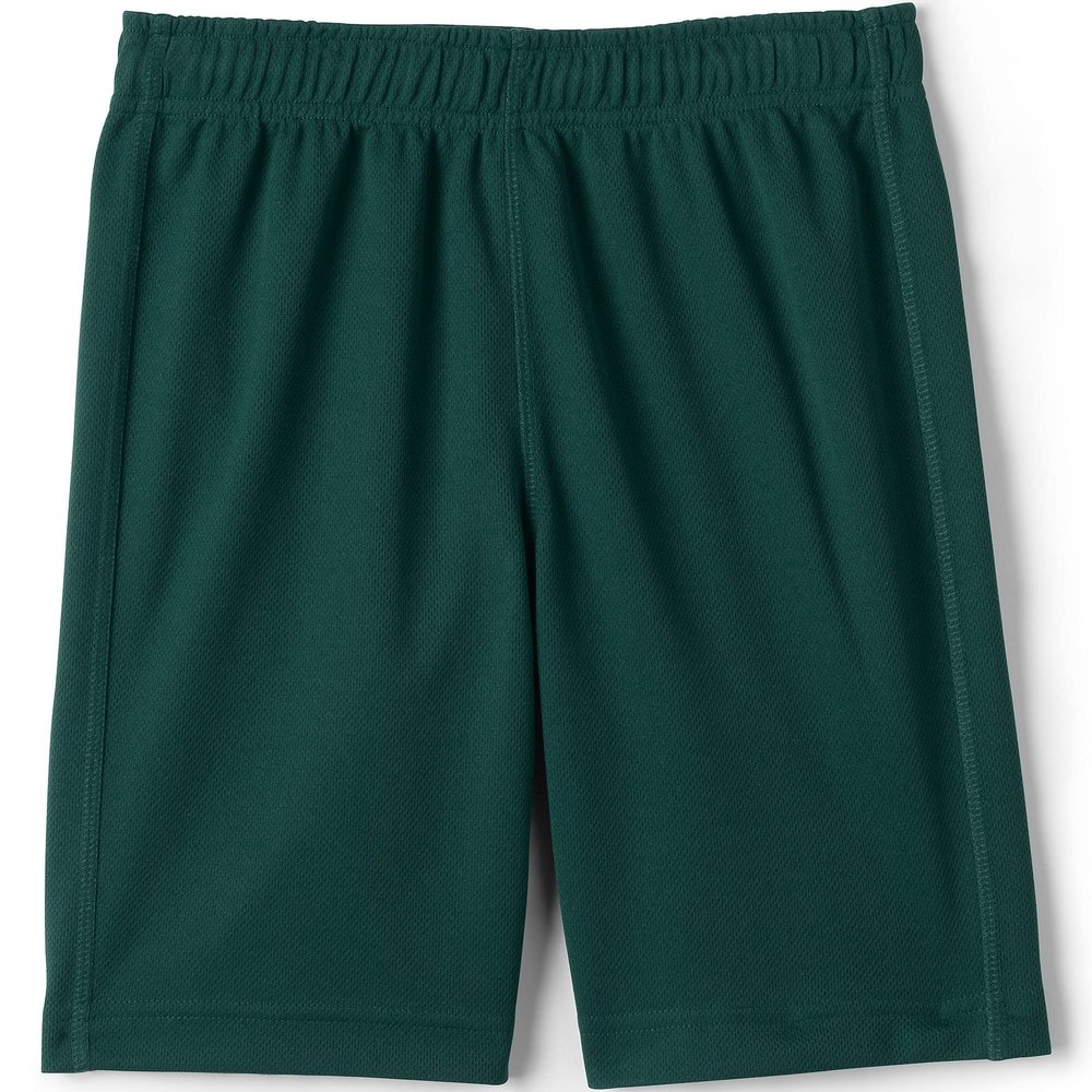 Lands' End Uniform Boys Mesh Short Evergreen Kids Large