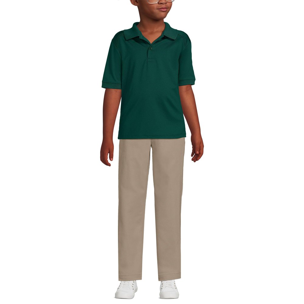 Lands' End Uniform Kids Rapid Dry Active Polo Evergreen Kids Medium