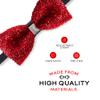 Man of Men Rhinestone Bow Ties for Men - Pre Tied Sequin Bowties with Adjustable Length - Huge Variety Colors Available (Jewels - Red) view 2