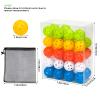 Bac-kitchen 50 Pack Plastic Golf Balls Practice Limited Flight Golf Training Ball Hollow Swing Practice Indoor Balls with Mesh Drawstring Bag for Backyard Driving Range or Outdoor (H01) view 2
