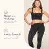 Felina Women's Sueded Athletic Leggings, Slimming Waistband view 3