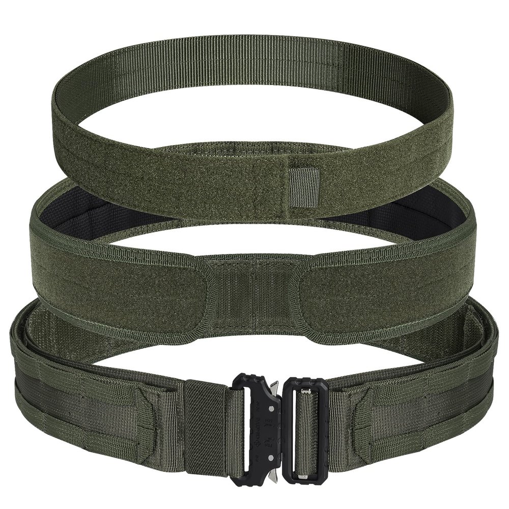 AIKATE Tactical Molle Belt, Molle Gun Belt, Battle Belt, War Belts, Quick Release Rigger Combat Belt 1.75 Inch Inner and 2.25 Inch Inner & 2.0 Inch Outer Tactical Heavy Duty Belt