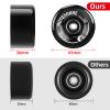 8 Pack 78A Quad Roller Skate Wheels 65 x 36mm with ABEC-9 Bearings Installed for Double Row Skating, Quad Skates Accessories Outdoor/Indoor Use (Black) view 2