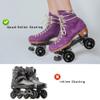 8 Pack 78A Quad Roller Skate Wheels 65 x 36mm with ABEC-9 Bearings Installed for Double Row Skating, Quad Skates Accessories Outdoor/Indoor Use (Black) view 4