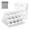 50 Pack Plastic Golf Balls Practice Limited Flight Training Ball Hollow Swing Practice Indoor Golf Balls with Mesh Drawstring Bag for Backyard Driving Range or Outdoor (H02) view 1