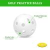 50 Pack Plastic Golf Balls Practice Limited Flight Training Ball Hollow Swing Practice Indoor Golf Balls with Mesh Drawstring Bag for Backyard Driving Range or Outdoor (H02) view 3