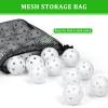 50 Pack Plastic Golf Balls Practice Limited Flight Training Ball Hollow Swing Practice Indoor Golf Balls with Mesh Drawstring Bag for Backyard Driving Range or Outdoor (H02) view 4