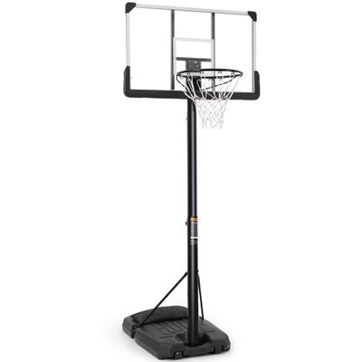 Basketball Hoop Outdoor 6.7FT-10FT Adjustable 44 Inch Backboard Portable Basketball Hoop Basketball Goal with Sandbag Basketball System Large Base and Wheels for Adults Youth in Backyard Driveway