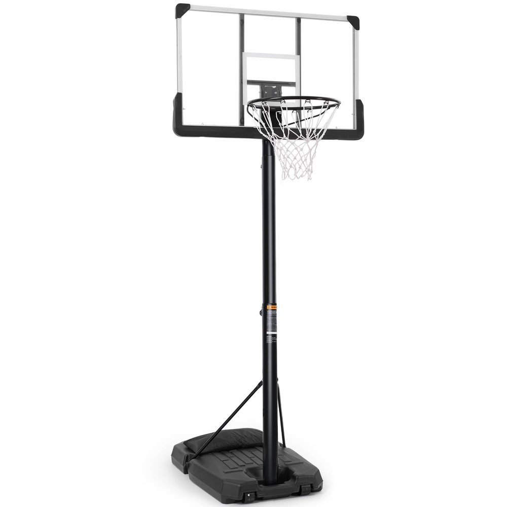 Basketball Hoop Outdoor 6.7FT-10FT Adjustable 44 Inch Backboard Portable Basketball Hoop Basketball Goal with Sandbag Basketball System Large Base and Wheels for Adults Youth in Backyard Driveway