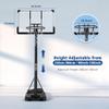 Basketball Hoop Outdoor 6.7FT-10FT Adjustable 44 Inch Backboard Portable Basketball Hoop Basketball Goal with Sandbag Basketball System Large Base and Wheels for Adults Youth in Backyard Driveway view 2
