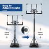 Basketball Hoop Outdoor 6.7FT-10FT Adjustable 44 Inch Backboard Portable Basketball Hoop Basketball Goal with Sandbag Basketball System Large Base and Wheels for Adults Youth in Backyard Driveway view 4