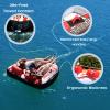 ZOOMBROS Towable Tubes for Boating 2 Person, Water Tubes for Boats to Pull, Safety Inflatable Boat Tubes and Towables, Water Sport Towables with Drainage, Quick Connector, Large Capacity view 3