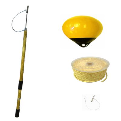KUFA Sports Aluminum Floating Harpoon & Accessories (Harpoon with Rope, 15" Buoy & Extra Head)