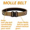 TWINFALCONS Tactical MOLLE Belt, 2" Quick Release Battle Belts, Nylon Heavy Duty Belts with 1.5" Inner Belt (CP-L) view 3