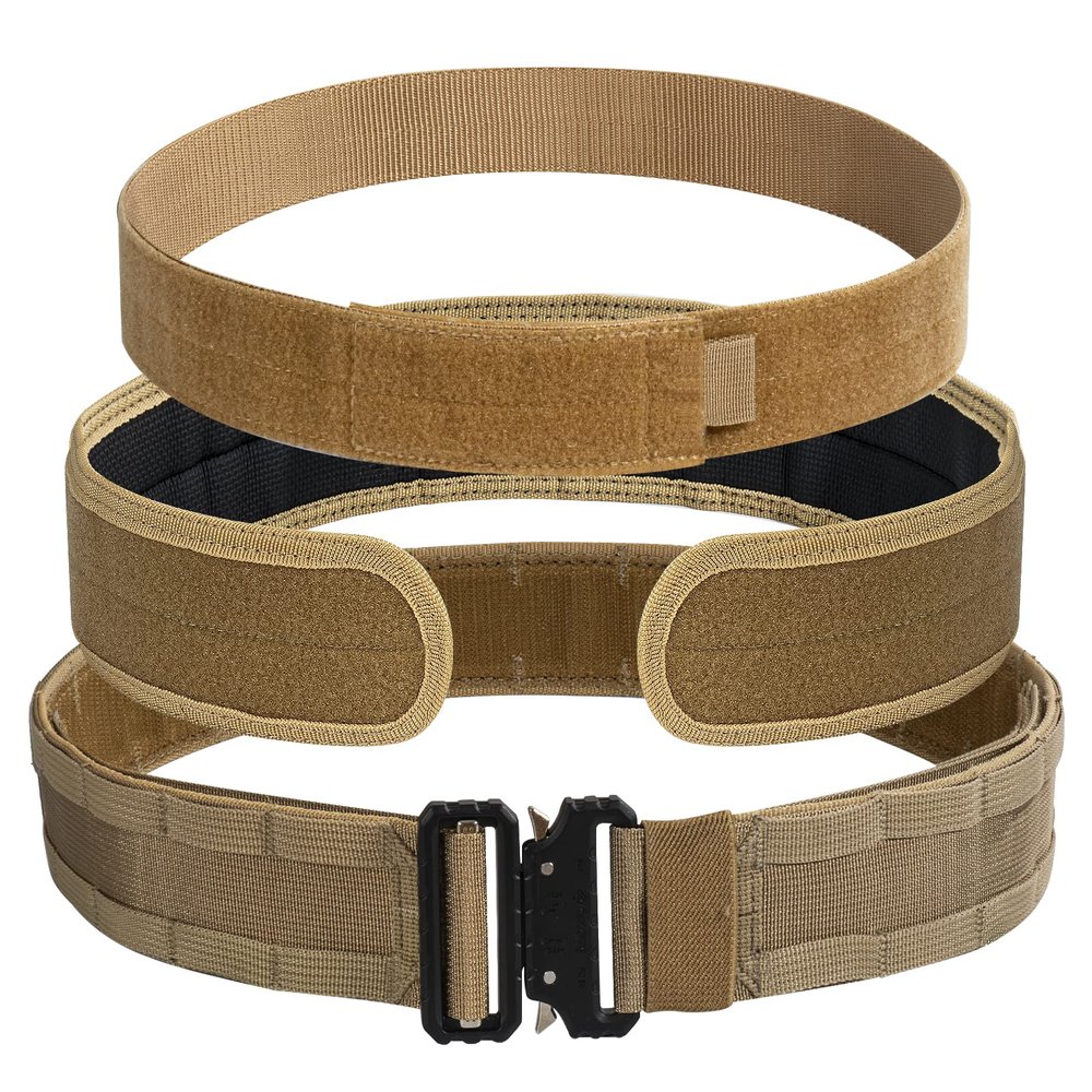 AIKATE Tactical Molle Belt, Molle Gun Belt, Battle Belt, War Belts, Quick Release Rigger Combat Belt 1.75 Inch Inner and 2.25 Inch Inner & 2.0 Inch Outer Tactical Heavy Duty Belt