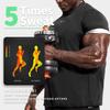 BVVU Sauna Suit for Men Sweat Sauna Shirt Vest Workout Short Sleeves Jacket Top Body Shaper Slimming Fitness view 2