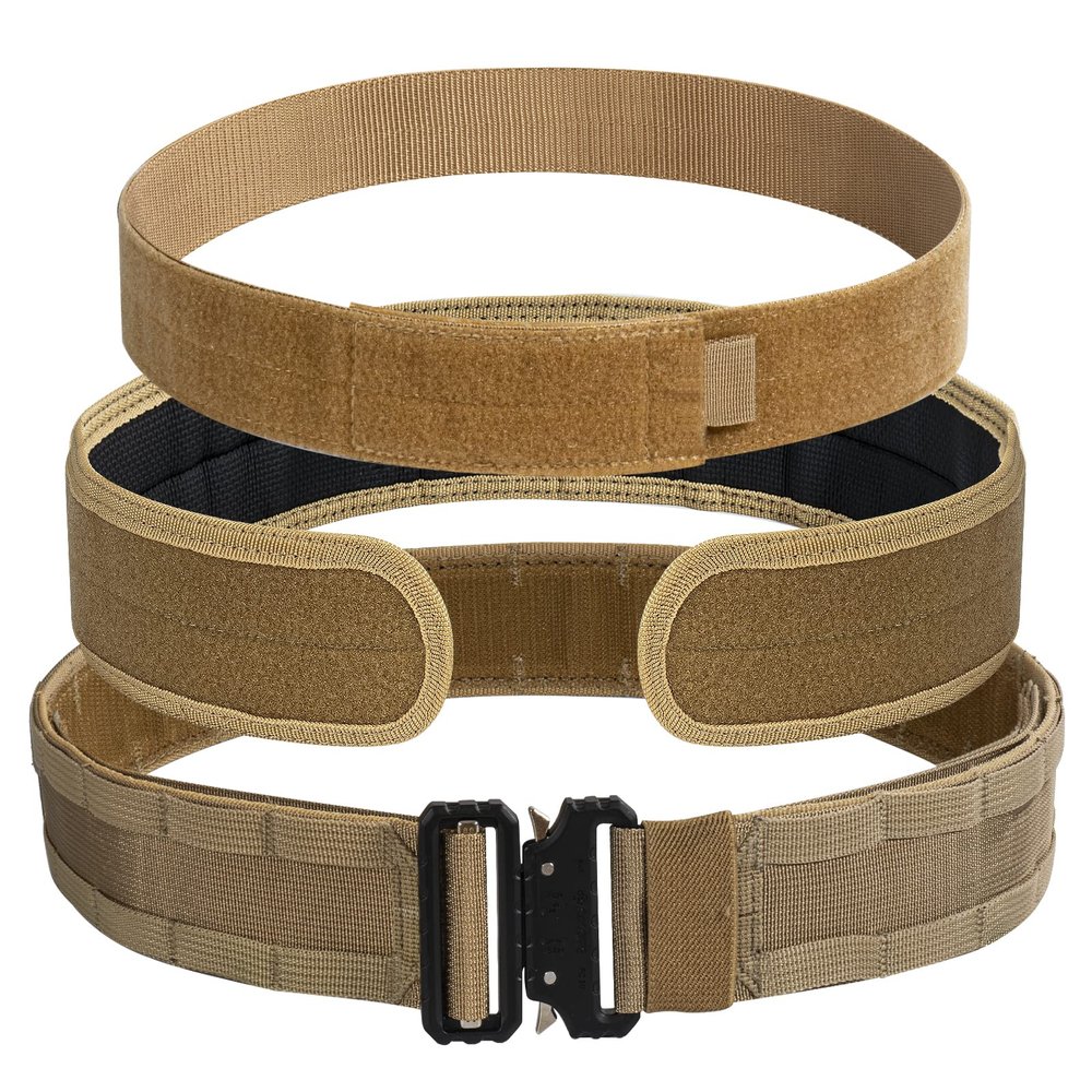 AIKATE Tactical Molle Gun Belt, Battle Belt, War Belts, Quick Release Rigger Combat Belt 1.75" & 2.25" Inner & 2.0" Outer Tactical Heavy Duty Belt