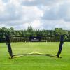 PodiuMax Upgraded Solo Soccer Rebounder Net, Improve Your Ground Passing Skills, Easy to Assemble and Disassemble, Comes with Bag and Stake view 2