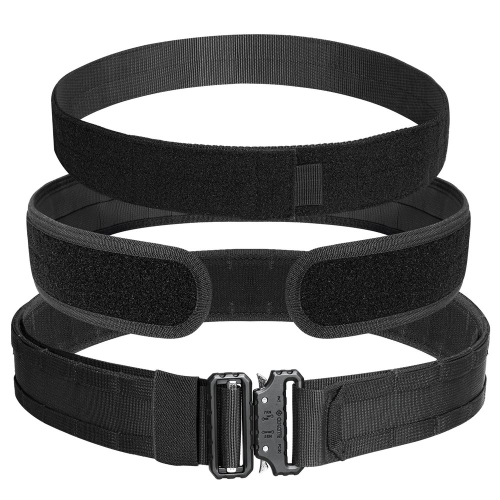 AIKATE Tactical Molle Gun Belt, 1.75 & 2.25 Inch Inner & 2.0 Inch Heavy Duty War Belt
