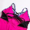 QWENTMTNTY Women's Tankini Swimsuits High Waist Retro Modest Bathing Suits with Boyshorts 2 Piece Outdoor Sport Swimming Wear Hot Pink view 4