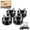 10L0L Golf Cart 2 inch Wheel Spacers for Yamaha, EZGO, Club Car (4x72mm Bolt Pattern, 68mm Hub Bore, 1/2-20 Studs) 4 Pack, Black view 1