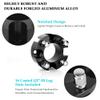 10L0L Golf Cart 2 inch Wheel Spacers for Yamaha, EZGO, Club Car (4x72mm Bolt Pattern, 68mm Hub Bore, 1/2-20 Studs) 4 Pack, Black view 2