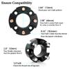 10L0L Golf Cart 2 inch Wheel Spacers for Yamaha, EZGO, Club Car (4x72mm Bolt Pattern, 68mm Hub Bore, 1/2-20 Studs) 4 Pack, Black view 3