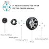 10L0L Golf Cart 2 inch Wheel Spacers for Yamaha, EZGO, Club Car (4x72mm Bolt Pattern, 68mm Hub Bore, 1/2-20 Studs) 4 Pack, Black view 4
