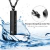 2 PCs Cremation Necklaces for Ashes Cube Urn Necklaces for Men Women Minimalist Vertical Ashes Necklaces Stainless Steel Memorial Ashes Holder - Customize Available view 4