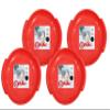Superio Round Snow Sled, Heavy Duty Plastic Saucer Sled with Handles 24" Winter Snow Toys Fun, 3-Pack view 1