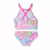 Huaai Kids Girls Swimsuit,Two Piece Floral Print Sleeveless Bathing Suits Cute Swimwear for Girls Tankini Suit Beach Bikini Pink view 3